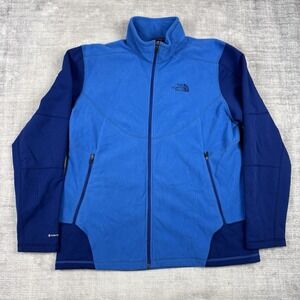 The North Face Sweatshirt Mens XL Blue Fleece Outdoors Flashdry Full Zip Stretch